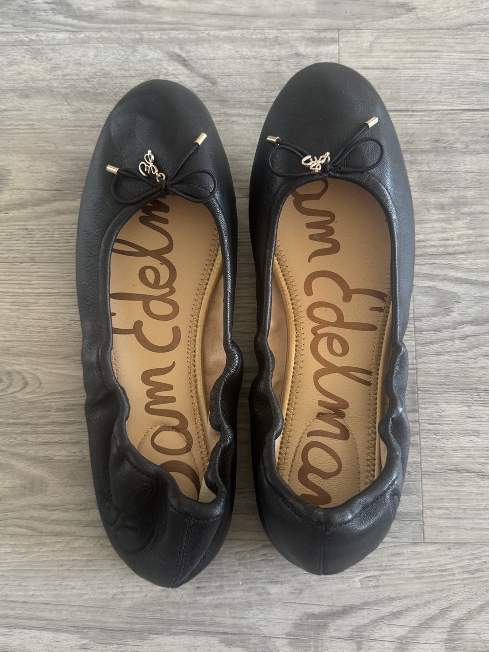 Sam Edelman Felicia Ballet Flats in Black Leather